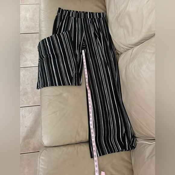 NWOT BLACK LABEL by CHICO’S Pleat-Front Striped Pants - Picture 13 of 17